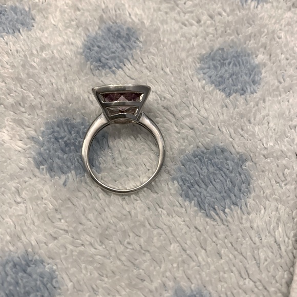 925 silver pink/lavender statement ring - Picture 3 of 6